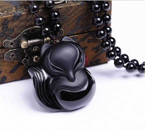 Amulette Bouddha Obsidienne Noire - Top Zen