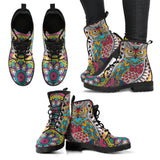 Owl Mandala Women's Leather Boots