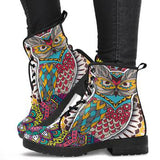 Owl Mandala Women's Leather Boots