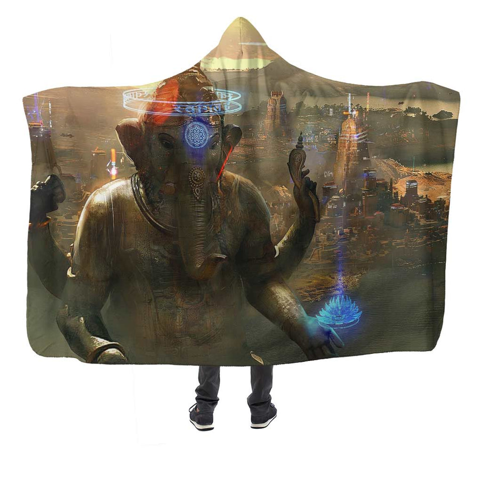 Ganesh City Hooded Blanket